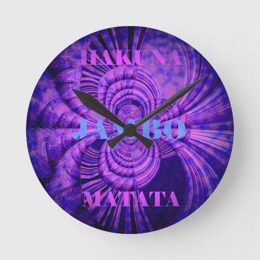 Cosmic Hakuna Art Print Ronde Klok (Voorkant)
