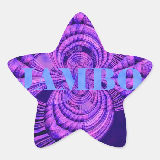 Cosmic Hakuna Art Print Ster Sticker (Voorkant)