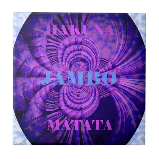 Cosmic Hakuna Art Print Tegeltje (Voorkant)