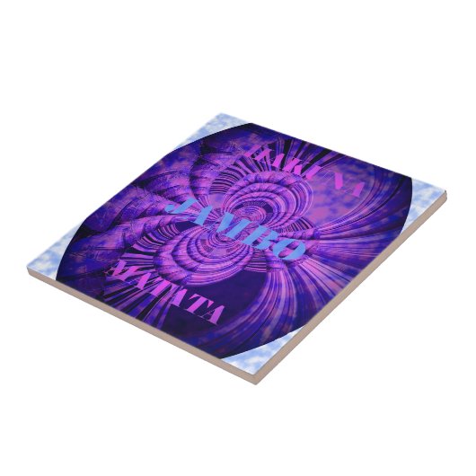 Cosmic Hakuna Art Print Tegeltje (Zijkant)