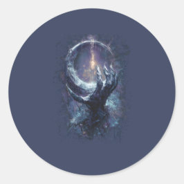 Cosmic Hand Dark Fantasy Ronde Sticker