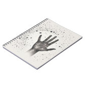 Cosmic Hand in Starry Galaxy – Surreal Spiritual S Notitieboek (Linkerzijde)