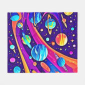 Cosmic Harmony Art Fleece Deken (Voorkant (Horizontaal))