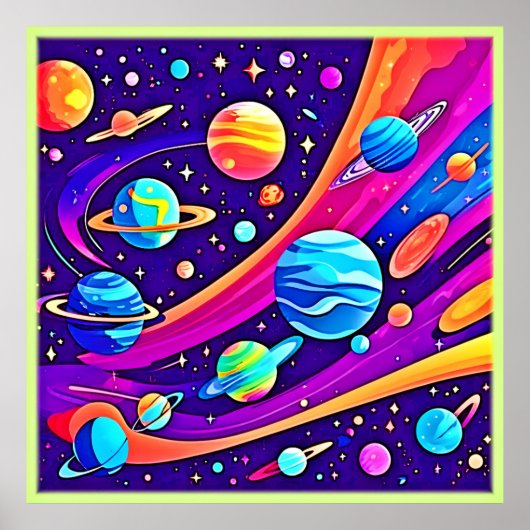 Cosmic Harmony Art Poster (Voorkant)