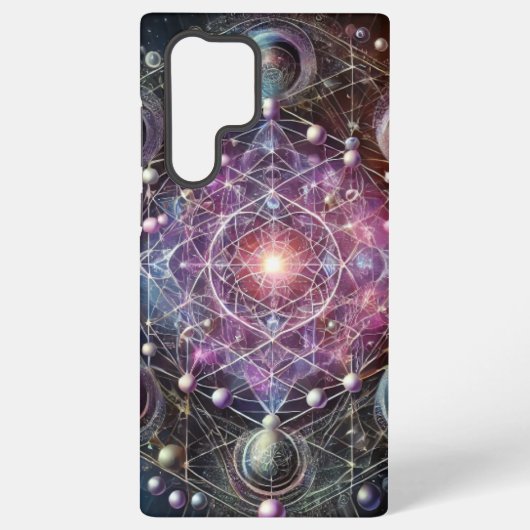Cosmic Harmony: Een Geometrie Panorama Samsung Galaxy Hoesje (Achterkant)