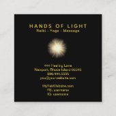 *~* Cosmic . Healing Hands Universe Stars Energy Vierkante Visitekaartje (Achterkant)