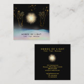 *~* Cosmic . Healing Hands Universe Stars Energy Vierkante Visitekaartje (Voorkant / Achterkant)