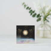*~* Cosmic . Healing Hands Universe Stars Energy Vierkante Visitekaartje (Staand voorkant)