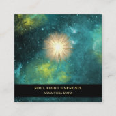 *~* Cosmic Healing Universe Energy Sun Burst Stars Vierkante Visitekaartje (Voorkant)