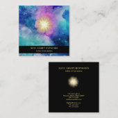 *~* Cosmic Healing Universe Stars Energy Sun Burst Vierkante Visitekaartje (Voorkant / Achterkant)