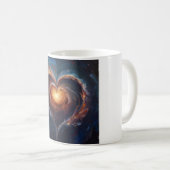 Cosmic Heart Galaxy Love Art – Universe Romance Koffiemok (Voorkant rechts)
