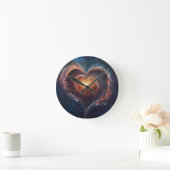 Cosmic Heart Galaxy Love Art – Universe Romance  Ronde Klok (Huis)