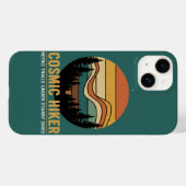 Cosmic Hiker Retro 70s Sunset Space Forest Stars Case-Mate iPhone Case (Achterkant (horizontaal))