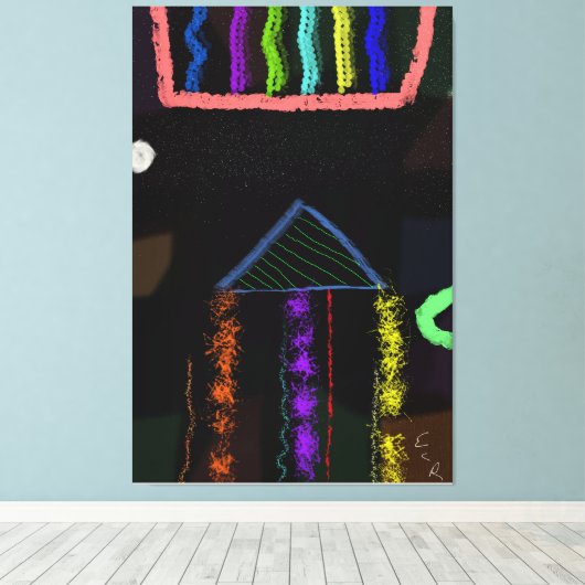 Cosmic Home Canvas Afdruk (Insitu (Houten vloer))