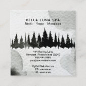 *~* Cosmic Howling Wolf Pines Mountain Shaman Vierkante Visitekaartje (Achterkant)