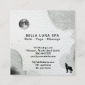 *~* Cosmic Howling Wolf Stars Shaman Moon Vierkante Visitekaartje (Achterkant)