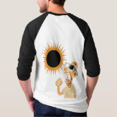 Cosmic Humor - Fun Eclipse Ringer T-shirt voor man (Achterkant)