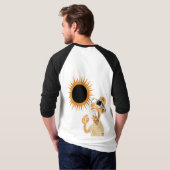 Cosmic Humor - Fun Eclipse Ringer T-shirt voor man (Achterkant volledig)