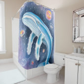 Cosmic Humpback-Waterverf Douchegordijn (In situ)