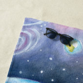 Cosmic Humpback-Waterverf Strandlaken (In situ)