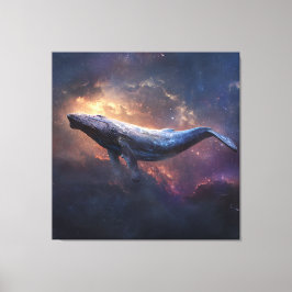 Cosmic Humpback Whale Canvas Afdruk