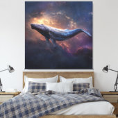 Cosmic Humpback Whale Canvas Afdruk (Insitu (Slaapkamer))