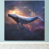Cosmic Humpback Whale Canvas Afdruk (Insitu (Houten vloer))