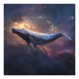 Cosmic Humpback Whale Foto Afdruk
