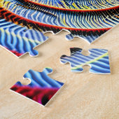 Cosmic hypnotiseerde prethuisrotatie in donkere ru legpuzzel (Zijkant)