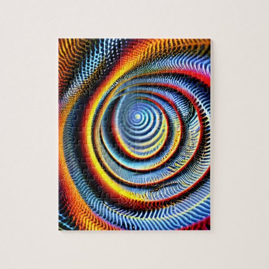 Cosmic hypnotiseerde prethuisrotatie in donkere ru legpuzzel (Verticaal)