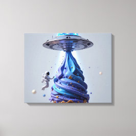Cosmic Ice Cream Abduction Canvas Afdruk