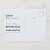 Cosmic Ice New Year Retro Modern Blue Photo Feestdagenkaart (Achterkant)