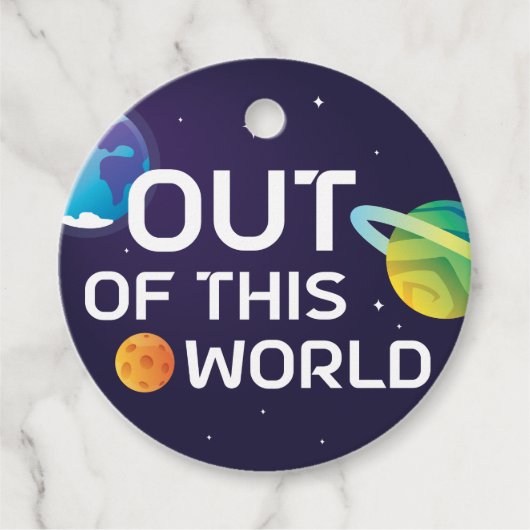 Cosmic Illustration uit deze World Outer Space Bedankjes Labels (Voorkant)