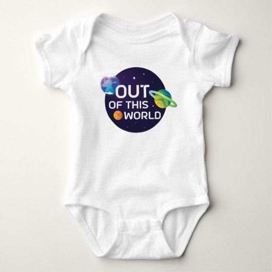 Cosmic Illustration uit deze World Outer Space Romper (Voorkant)