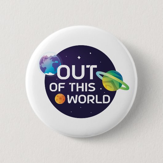 Cosmic Illustration uit deze World Outer Space Ronde Button 5,7 Cm (Voorkant)