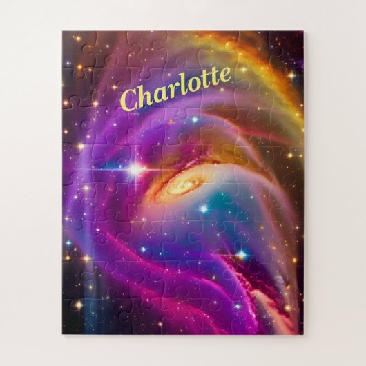 Cosmic Indigo Galaxy Paarse Dance Space Universe Legpuzzel (Verticaal)
