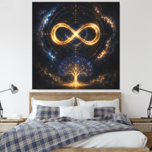 Cosmic Infinity Boom Des Levens Canvas Kunst