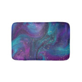 Cosmic Ink | Turquoise Blue Paars Galaxy Nebula Badmat (Voorkant)
