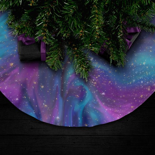 Cosmic Ink | Turquoise Blue Paars Galaxy Nebula Kerstboom Rok