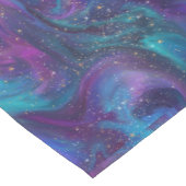 Cosmic Ink | Turquoise Blue Paars Galaxy Nebula Korte Tafelloper (Hoek)