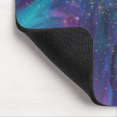 Cosmic Ink | Turquoise Blue Paars Galaxy Nebula Muismat (Hoek)