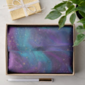 Cosmic Ink | Turquoise Blue Paars Galaxy Nebula Tissuepapier (Geschenk)