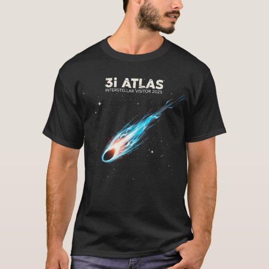 Cosmic Interstellar Comet Atlas Visitor 2025 Space T-shirt (Voorkant)