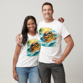 Cosmic Island Burger T-Shirt | Grappig Ruimtevoeds (Unisex)