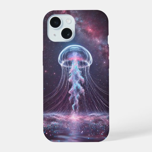 Cosmic Jellyfish iphone 15 Hoesje (Achterkant)