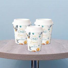 Cosmic Journey Boy eerste verjaardag Papieren Bekers