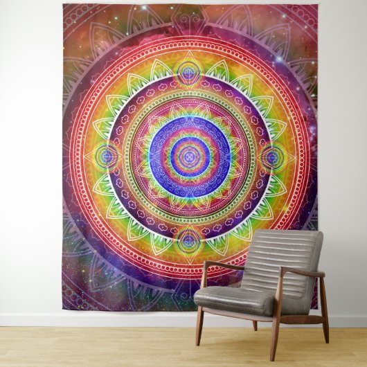 Cosmic Journey Mandala Wandkleed (In situ)