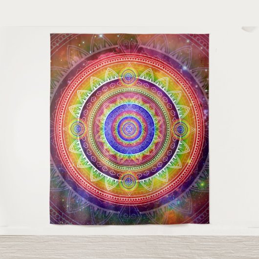 Cosmic Journey Mandala Wandkleed (Voorkant)