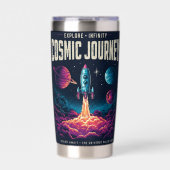 Cosmic Journey Rocket Launch Explore tumbler water Geïsoleerde Drinkbeker (Voorkant)
