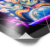 Cosmic Juggler Spectral Net Fellowship Foto Afdruk (Hoek)